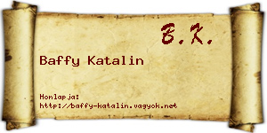 Baffy Katalin névjegykártya